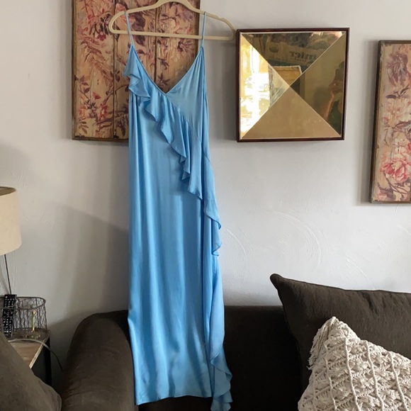REVOLVE PRIVACY PLEASE STRETCH SILK MIDI DRESS S - Picture 2 of 16